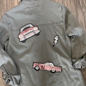 Distressed Button-Up